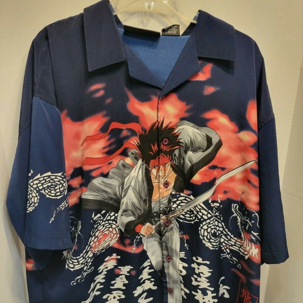 Veezu Millenium Gear Swordsman Button-Up Collared Shirt Size XL